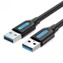 Vention CONBD USB 3.0-kabel, USB-A male naar USB-A male, 0,5 m, PVC, zwart