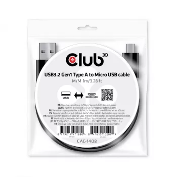 USB 3.2 Gen1 Type-A naar Micro-USB kabel M/M 1 m CLUB3D CAC-1408