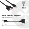 CLUB3D HDMI naar DVI Single Link passieve adapter 0,40 m HDMI DVI