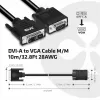 DVI-A naar VGA kabel M/M CLUB3D CAC-1243 3m 28 AWG zwart