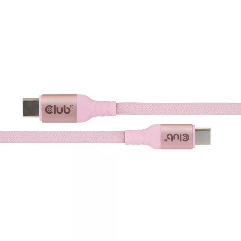 CLUB3D USB-C Magnetic-Coil 240W roze kabel 2m USB 2.0