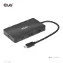 CLUB3D USB Gen2 Type-C naar Dual DisplayPort 4k60Hz 7-in-1 HUB