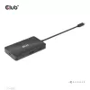 CLUB3D USB Gen2 Type-C naar Dual DisplayPort 4k60Hz 7-in-1 HUB