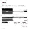 CLUB3D USB Gen2 Type-C naar Dual DisplayPort 4k60Hz 7-in-1 HUB