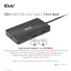 CLUB3D USB Gen2 Type-C naar Dual DisplayPort 4k60Hz 7-in-1 HUB