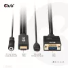 Club 3D CAC-1712 HDMI-naar-VGA-kabel M/M met Micro-USB-voeding en 3,5 mm-audio, 2 m (6,56 ft), 28AWG