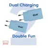 CLUB3D 2-pack USB-C-oplader 30 watt wit, binnen, AC, blauw