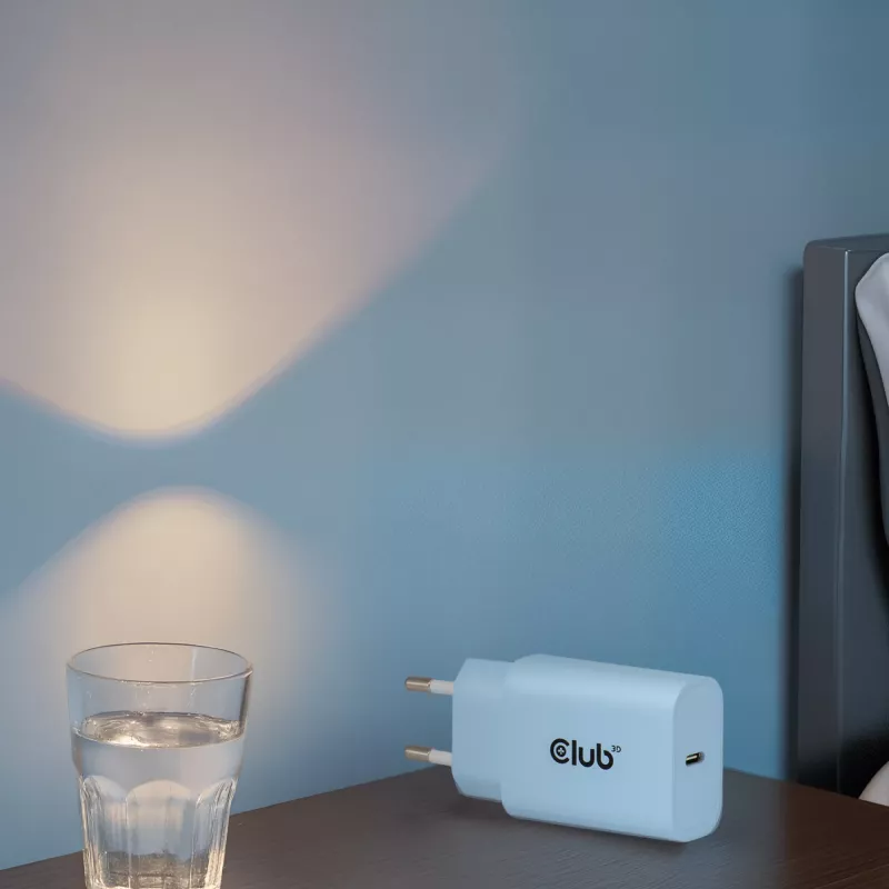 CLUB3D 2-pack USB-C-oplader 30 watt wit, binnen, AC, blauw