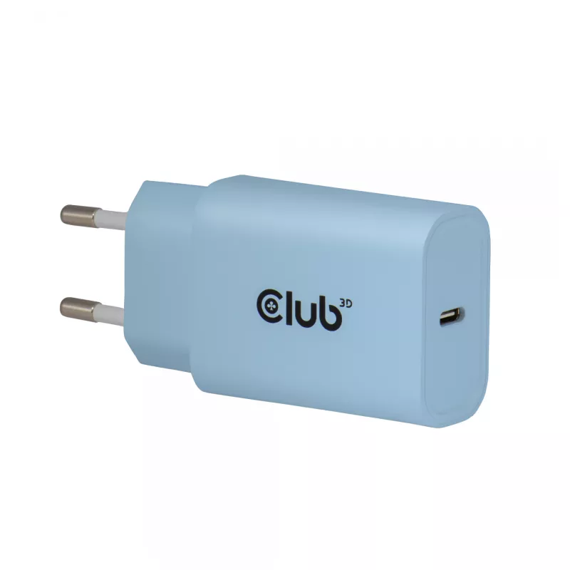 CLUB3D 2-pack USB-C-oplader 30 watt wit, binnen, AC, blauw