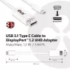 CLUB3D USB 3.1 type C kabel naar DisplayPort 1.2 UHD adapter