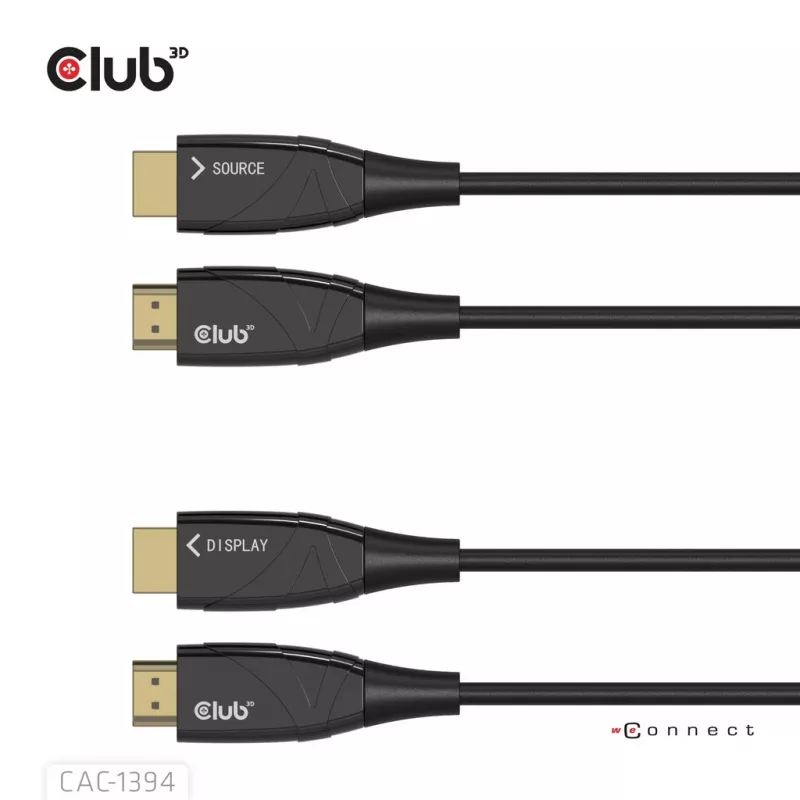 CLUB3D CAC-1394 Ultra High Speed AOC-kabel 4K120Hz/8K60Hz unidirectioneel M/M 100m