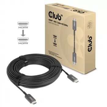 CLUB3D Ultra High Speed HDMI™ gecertificeerde AOC-kabel 4K120Hz/8K60Hz unidirectioneel stekker/stekker 20m/65,6ft