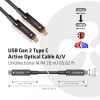 CLUB3D USB Gen 2 Type C Active Optical kabel A/V unidirectioneel M/M 20 m