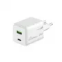 MediaRange MRMA113-2 USB-C 45W AC indoor-oplader voor smartphone en tablet, wit, ingang 100–240 V