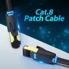 Vention Cat.8 SFTP-patchkabel 0,5 m zwart RJ-45 goudcoating