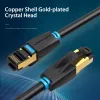 Vention Cat.8 SFTP-patchkabel 0,5 m zwart RJ-45 goudcoating