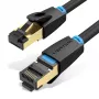 Vention Cat.8 SFTP-patchkabel 0,5 m zwart RJ-45 goudcoating