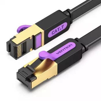 Netwerkkabel Vention platte Cat.7 patchkabel 3M zwart