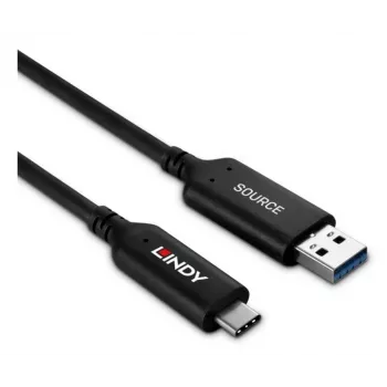 Lindy 25 m USB 3.2 Gen 1 type A naar C glasvezel-hybridekabel
