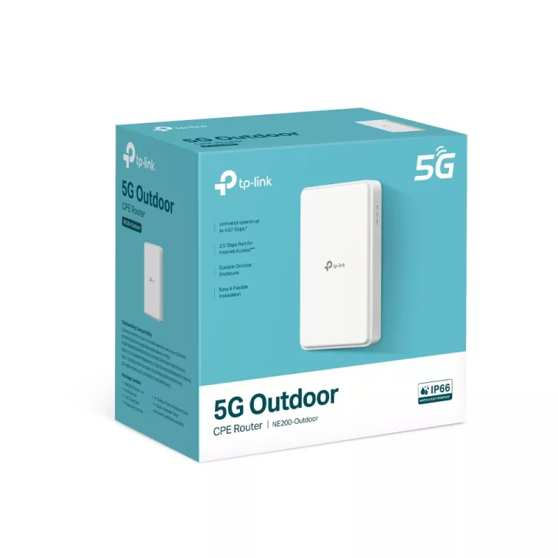 TP-Link 5G outdoor-router geïntegreerde 5G-modem 5G wifi-router 2,5 Gigabit ethernet wit
