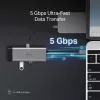 USB Type-C-hub TP-Link UH7021C — HDMI, USB 3.2 Gen1, USB 2.0, SD/microSD, 5000 Mbit/s, aluminium zwart