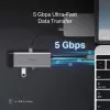USB Type-C-hub TP-Link UH7021C — HDMI, USB 3.2 Gen1, USB 2.0, SD/microSD, 5000 Mbit/s, aluminium zwart
