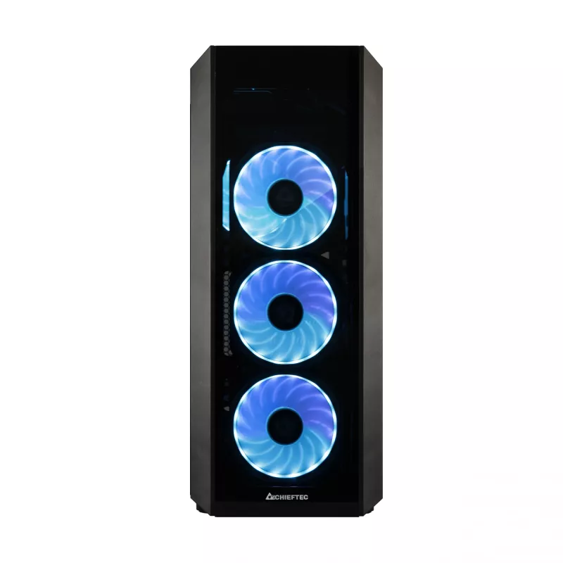 Chieftec Scorpion 3 GL-03B-OP Midi Tower behuizing, ATX/MicroATX/Mini-ITX, zwart, RGB, glazen panelen