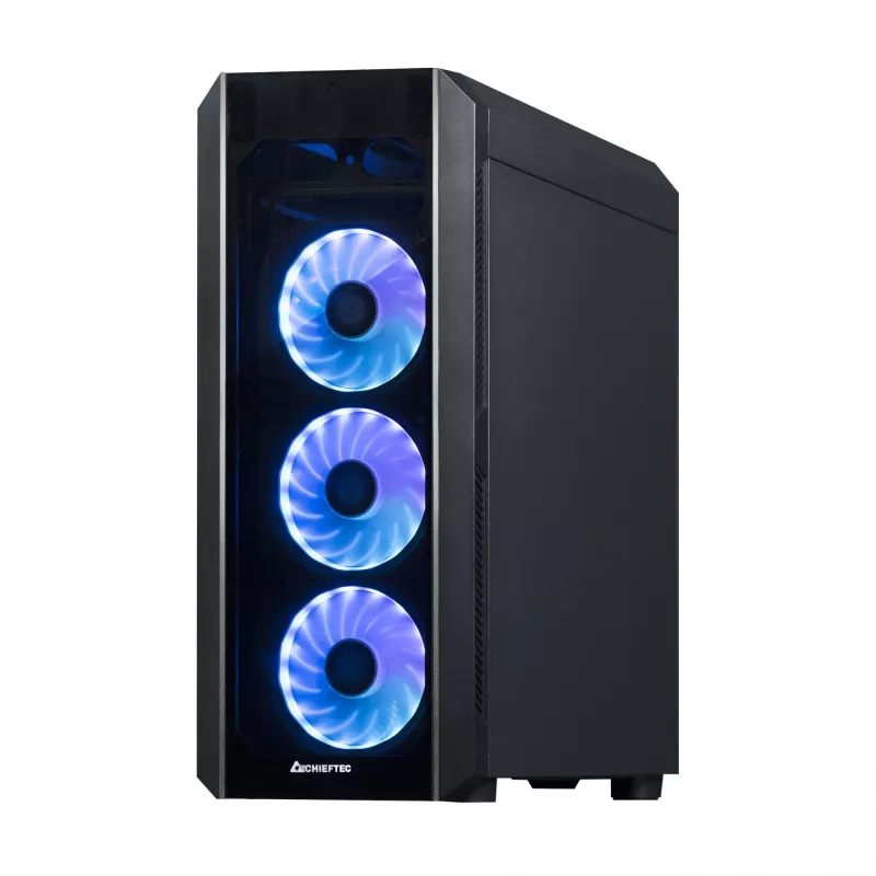 Chieftec Scorpion 3 GL-03B-OP Midi Tower behuizing, ATX/MicroATX/Mini-ITX, zwart, RGB, glazen panelen