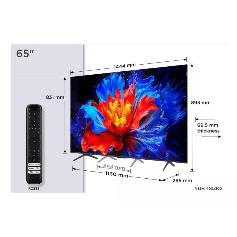 Televisie TCL P8K 65 inch 4K QLED 3840 x 2160