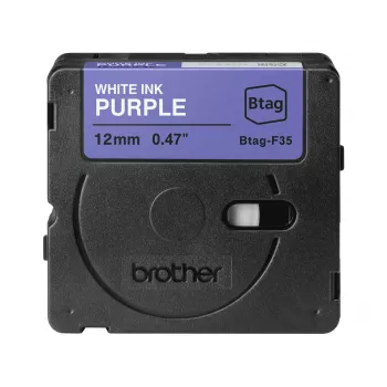Labelband Brother BTAG-F31 zwart op lila 1,2 cm 4 m