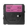 Labelband Brother BTAG-P31 zwart op roze 1,2 cm 4 m