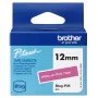 Labelband Brother BTAG-P35 wit op roze 1,2 cm 4 m