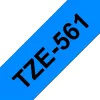 Brother gelamineerde band 36mm, zwart op blauw, TZe, grijs, thermotransfer, China, 5 jaar