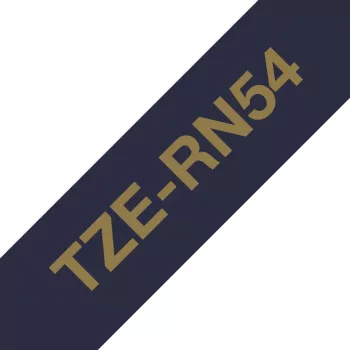 Brother TZE-RN54 labelband goud op marineblauw