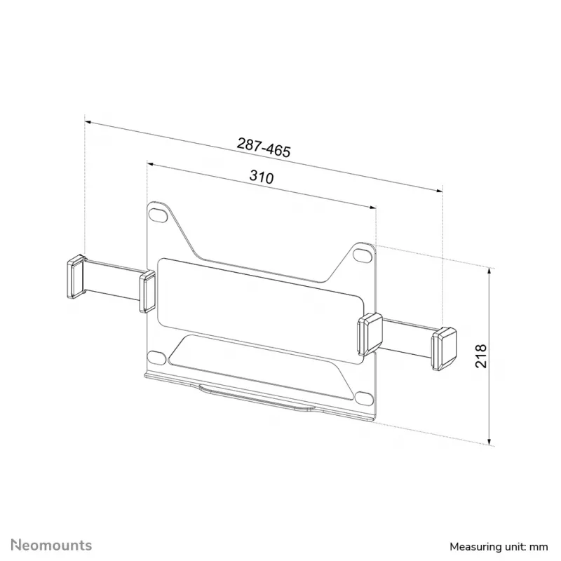 Neomounts ADS20-425BL1 laptopsteun 11,6-17,3 inch - VESA - universeel