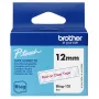 Labelband Brother BTAG-132 rood op transparant 1,2 cm 4 m