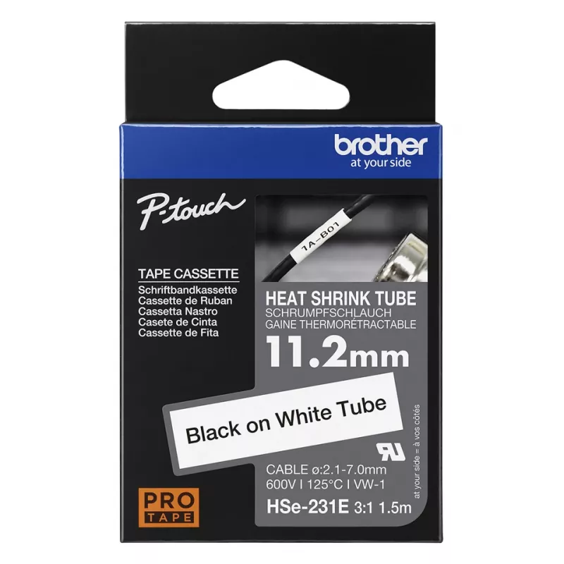 Printerband Brother HSE-231E zwart