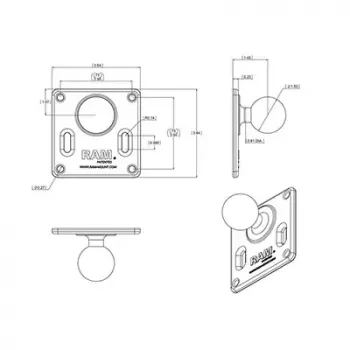 VESA-plaat met kogel RAM Mounts RAM-2461U