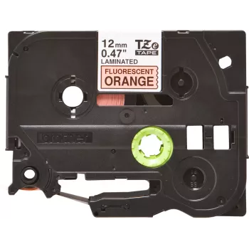 Labelband Brother TZe TZEB31 12 mm zwart op fluorescerend oranje