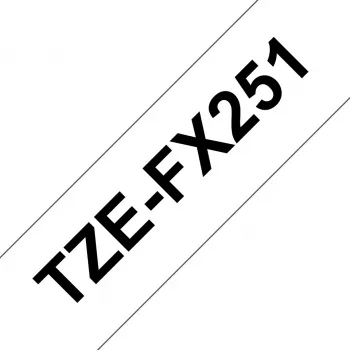 Laminaatband Brother TZEFX251 zwart op wit 2,4 cm