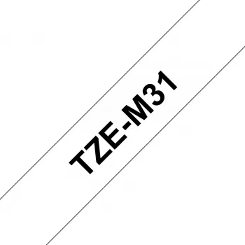 Brother TZE-M31 labelband zwart op transparant