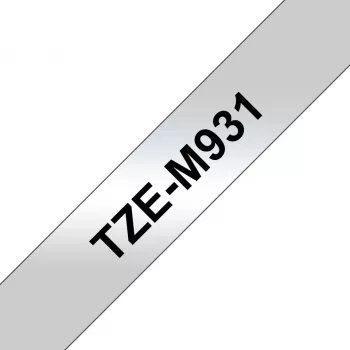 Brother TZE-M931 labelband zwart op zilver