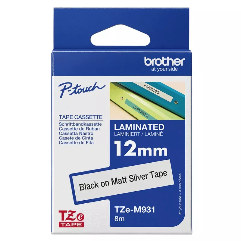 Brother TZE-M931 labelband zwart op zilver