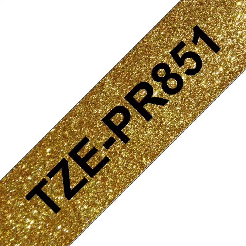 Brother TZE-PR851 labelband zwart op goud