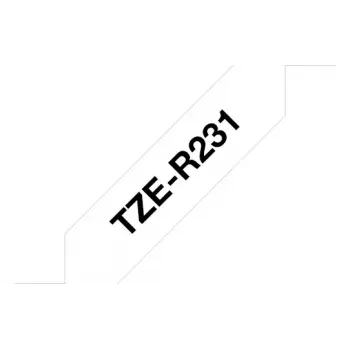 Brother TZE-R231 labelband zwart op wit
