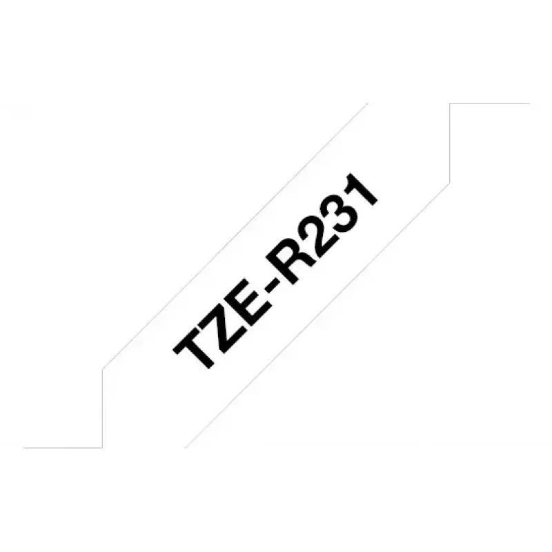 Brother TZE-R231 labelband zwart op wit