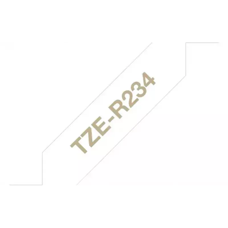 Brother TZE-R234 labelband goud op wit