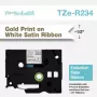 Brother TZE-R234 labelband goud op wit