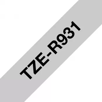 Brother TZE-R931 labelband zwart op zilver