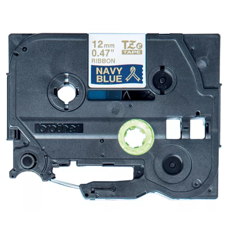 Brother TZE-RN34 labelband goud op marineblauw